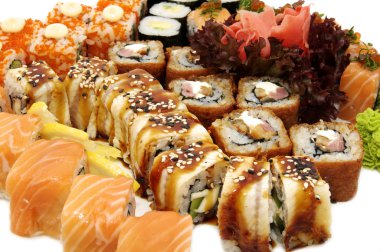 Japon balık ve sebze ile rulo