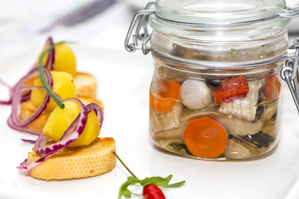 Pickled herring — Stockfoto