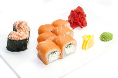 Japon balık ve sebze ile rulo