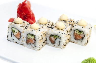 Japon balık ve sebze ile rulo