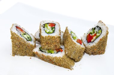 Japon balık ve sebze ile rulo