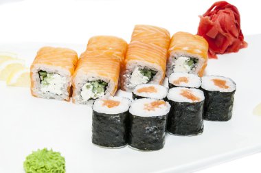 Japon balık ve sebze ile rulo