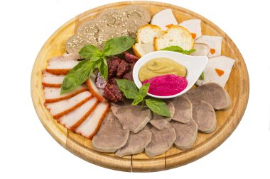 birkaç tür sosis et yemek
