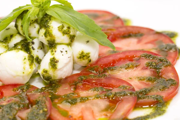 Salad of arugula and tomato meat — Stock Photo, Image