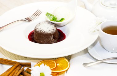 tatlı, pasta çay tablo