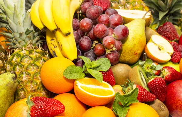 Fondo de frutas frescas — Foto de Stock