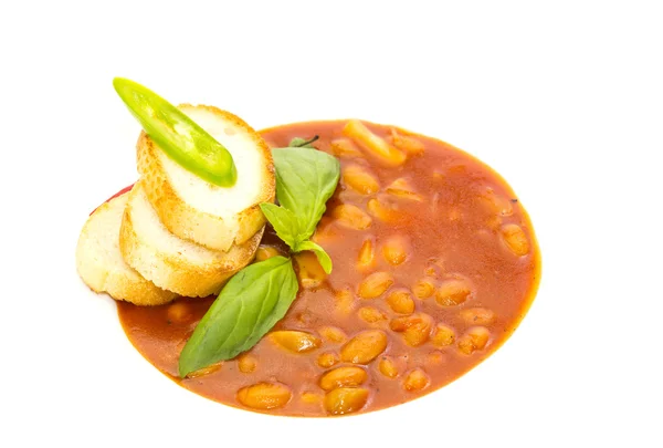 Tomato soup with beans — Stock Photo, Image