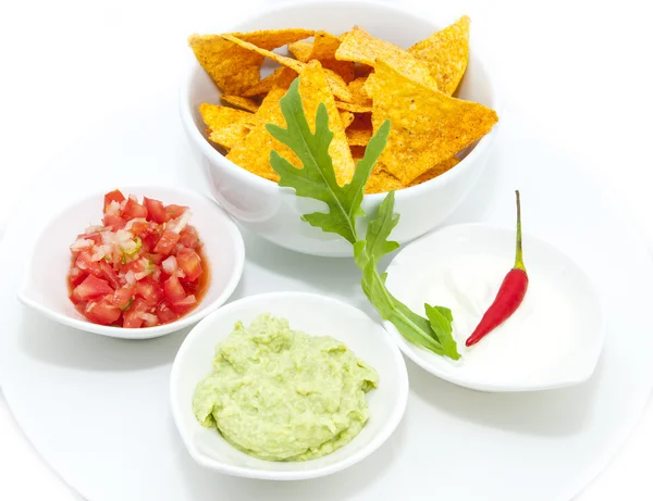 Piatto messicano e insalata con verdure — Foto Stock