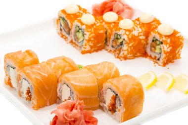 Japon balık ve sebze ile rulo