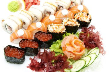 Japon balık ve sebze ile rulo