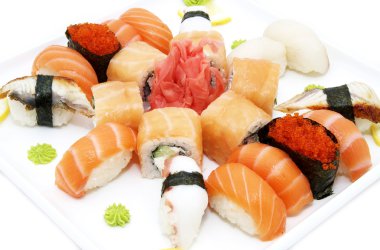 Japon balık ve sebze ile rulo