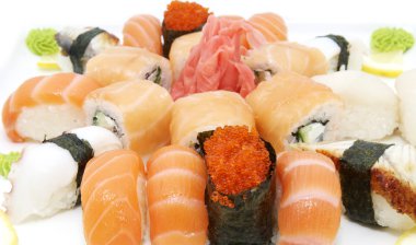 Japon balık ve sebze ile rulo