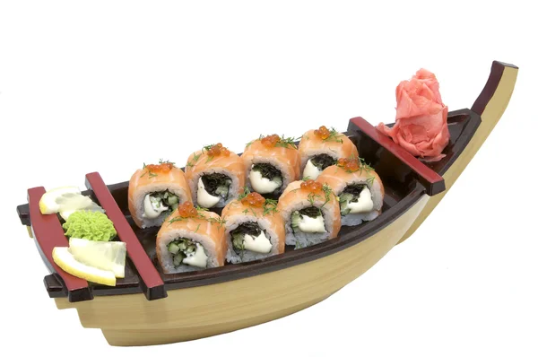 Японські рулети з риби та овочів — стокове фото
