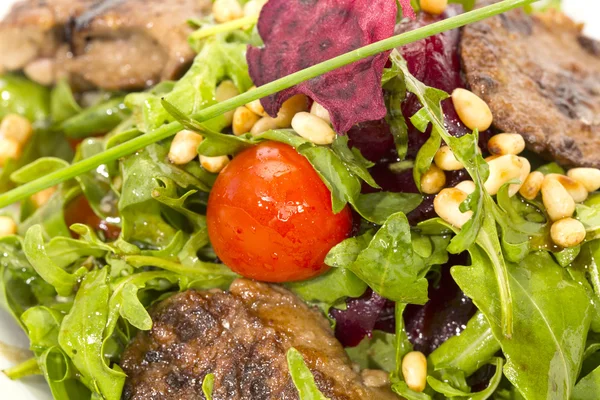 Duck with arugula — Stock Photo, Image