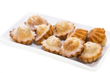 beyaz zemin üzerine lezzetli Kurabiye