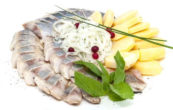 Herring and potatoes — Stock Photo, Image