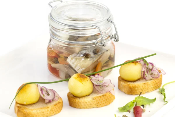 Pickled herring — Stockfoto