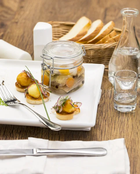 Pickled herring — Stockfoto