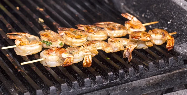 Royal shrimps roasted on the grill — Stock Photo, Image