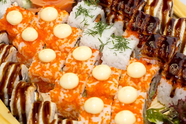 Fruits de mer japonais sushi — Photo