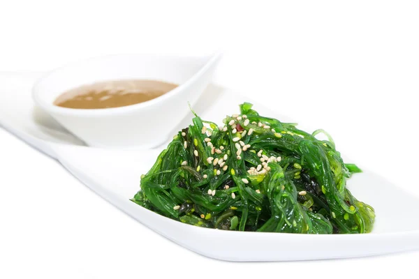 Salad with exotic marine algae on a white background — Stock Photo, Image