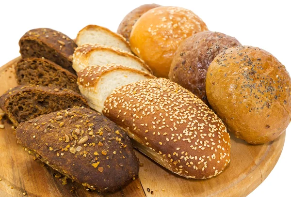 Sliced bread with sesame seeds — Stock Photo, Image