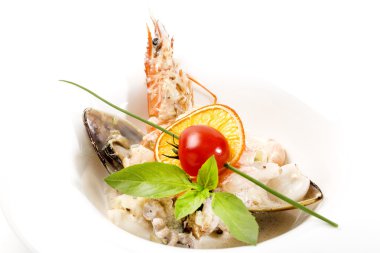 Deniz ürünleri ve sebze