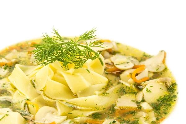 Sopa de verduras y setas — Foto de Stock