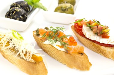 şarap ve peynir sebzeler için İspanyol sandviç seafood