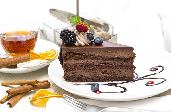 Çikolatalı kek. — Stok fotoğraf