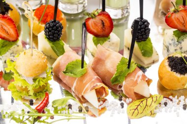 kanepe et sebze ve deniz ürünleri