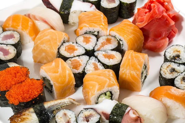 Läckra skaldjur sushi — Stockfoto