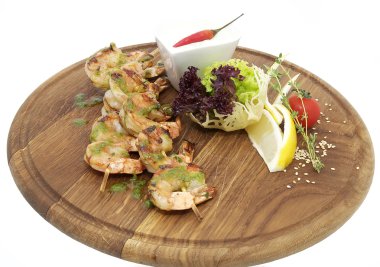 ızgara karides salata