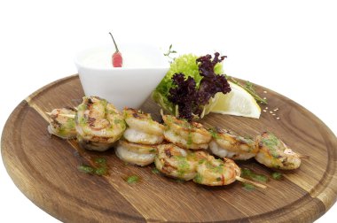 ızgara karides salata