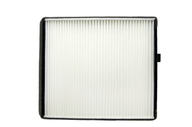 Beyaz bir arka plan üzerinde araç için bir hava filtresi