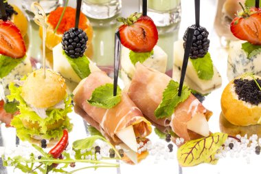 kanepe et sebze ve deniz ürünleri