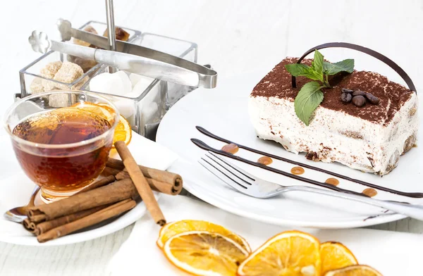 Tiramisu on a table — Stock Photo, Image