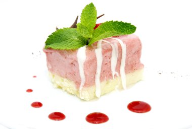 Kremalı çikolatalı tatlılar ve dondurma