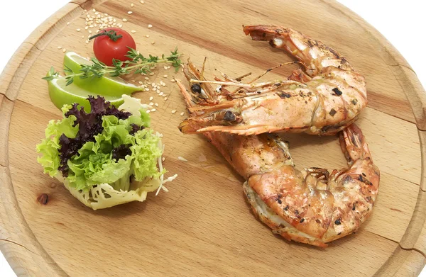 Camarones a la parrilla con naranja — Foto de Stock