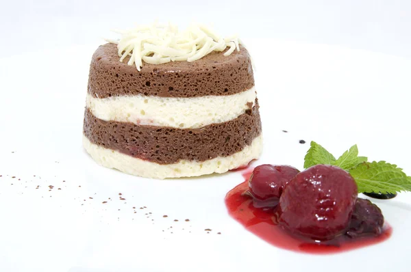 Krämig choklad desserter och glass — Stockfoto