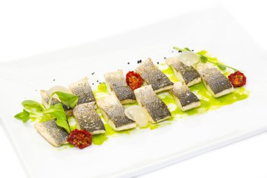 pişmiş siyah Morina balığı