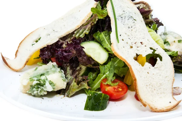 Салат из утиного мяса и овощей — стоковое фото