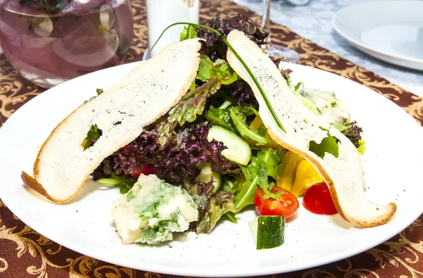 Sallad anka kött och grönsaker — Stockfoto