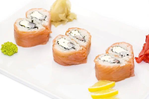 Ízletes tengeri sushi — Stock Fotó