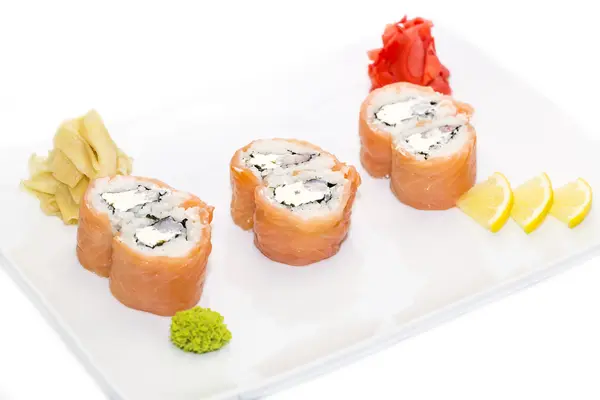 Ízletes tengeri sushi — Stock Fotó