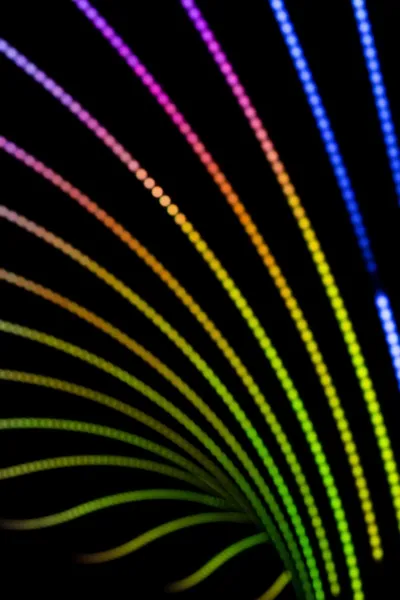 Neon background of lines and bokeh — Stock Photo, Image