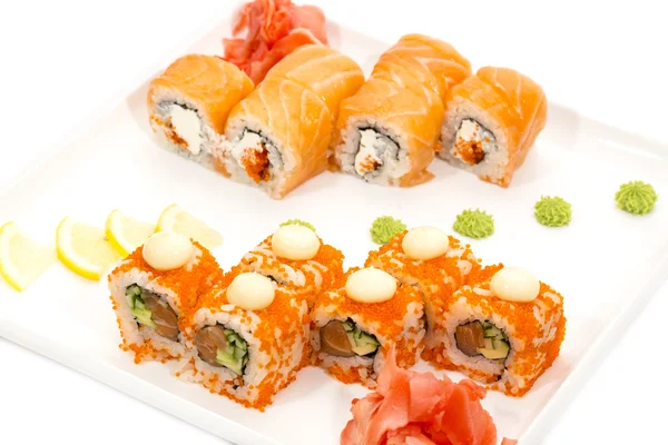 Sushi heerlijke zeevruchten — Stockfoto