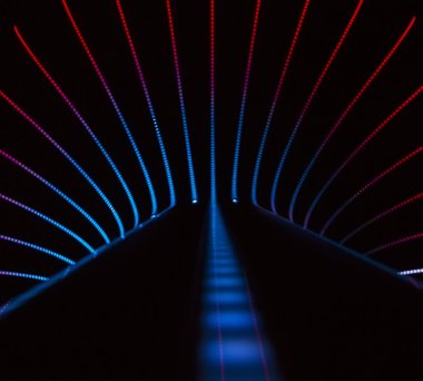 Neon hatları ve bokeh