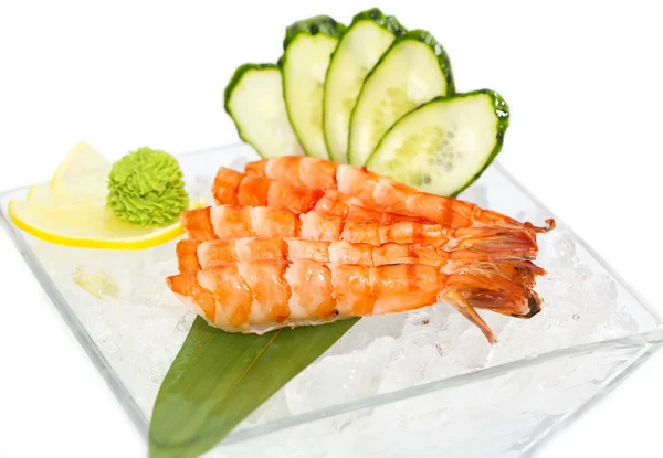Japanse keuken met groenten en vis sashimi — Stockfoto