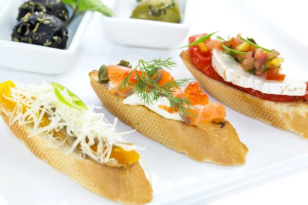 Španělský sendviče mořské plody — Stock fotografie